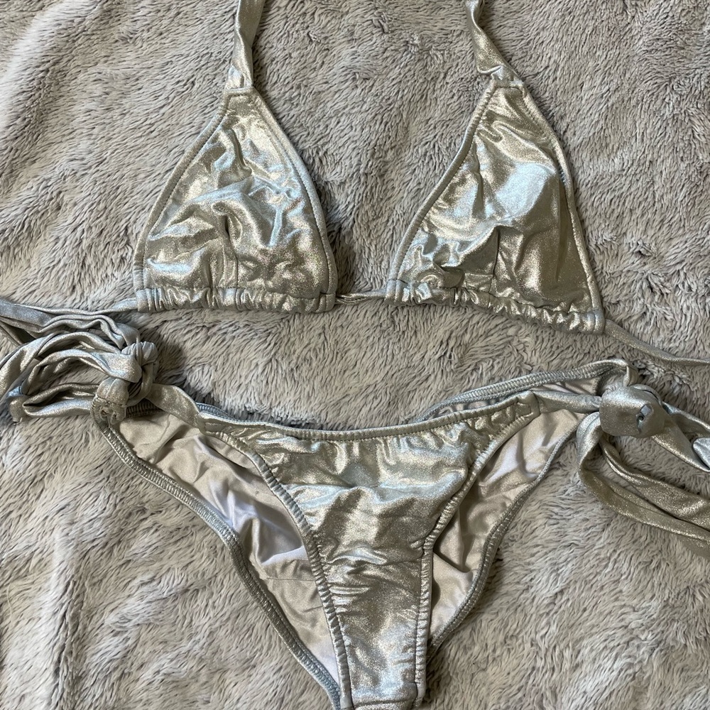 Silver Triangle Bikini Set